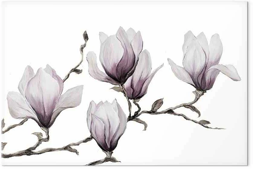 Artgeist Paveikslas - Painted Magnolias (1 Part) Wide