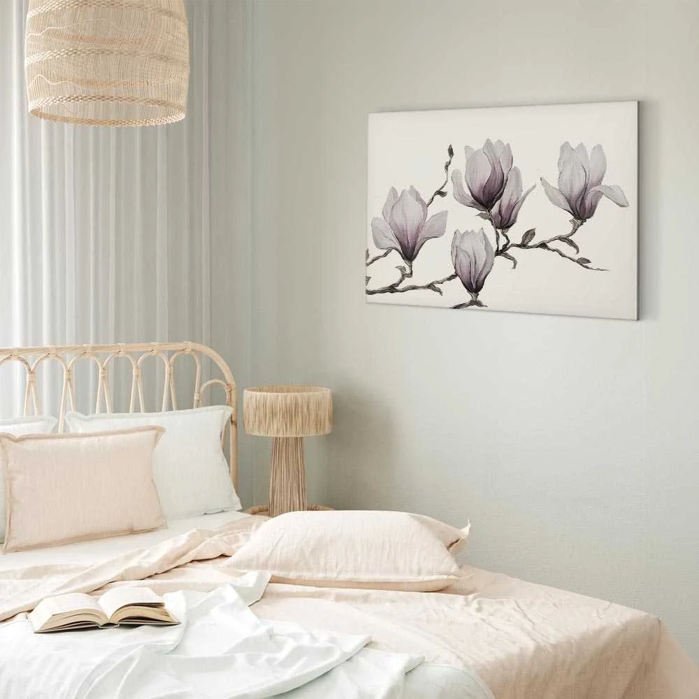 Artgeist Paveikslas - Painted Magnolias (1 Part) Wide