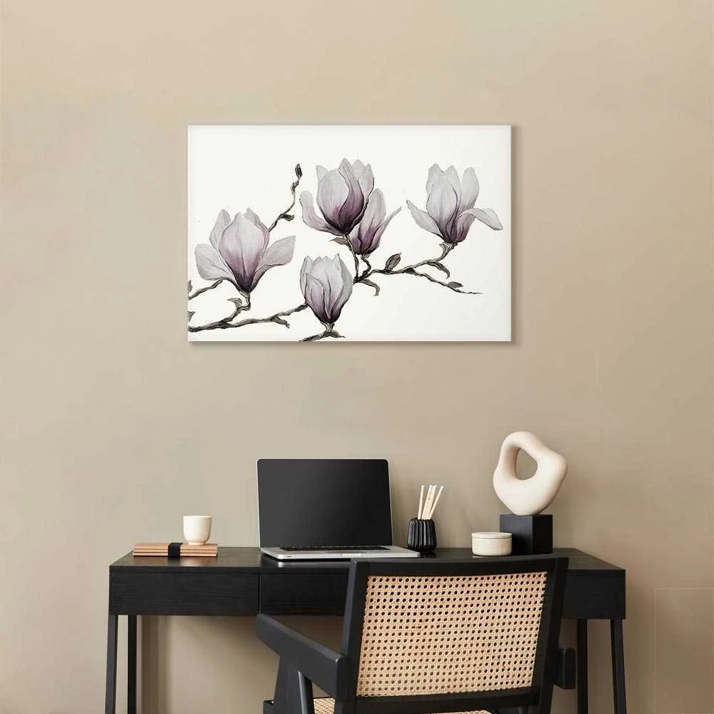 Artgeist Paveikslas - Painted Magnolias (1 Part) Wide