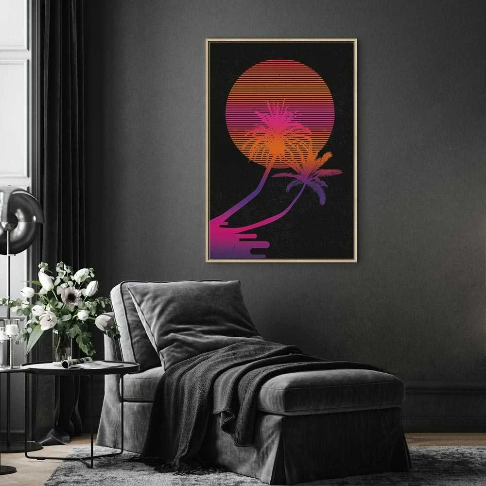 Artgeist Paveikslas - Palm at Sunrise (1 Part) Vertical