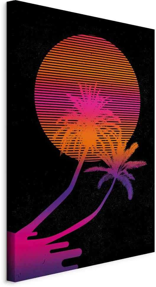 Artgeist Paveikslas - Palm at Sunrise (1 Part) Vertical