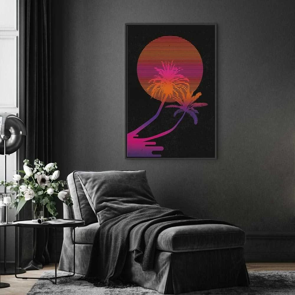 Artgeist Paveikslas - Palm at Sunrise (1 Part) Vertical