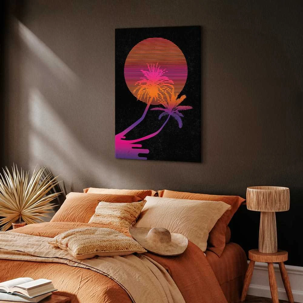 Artgeist Paveikslas - Palm at Sunrise (1 Part) Vertical