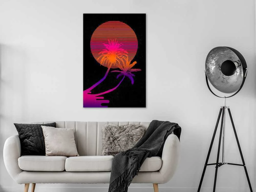 Artgeist Paveikslas - Palm at Sunrise (1 Part) Vertical