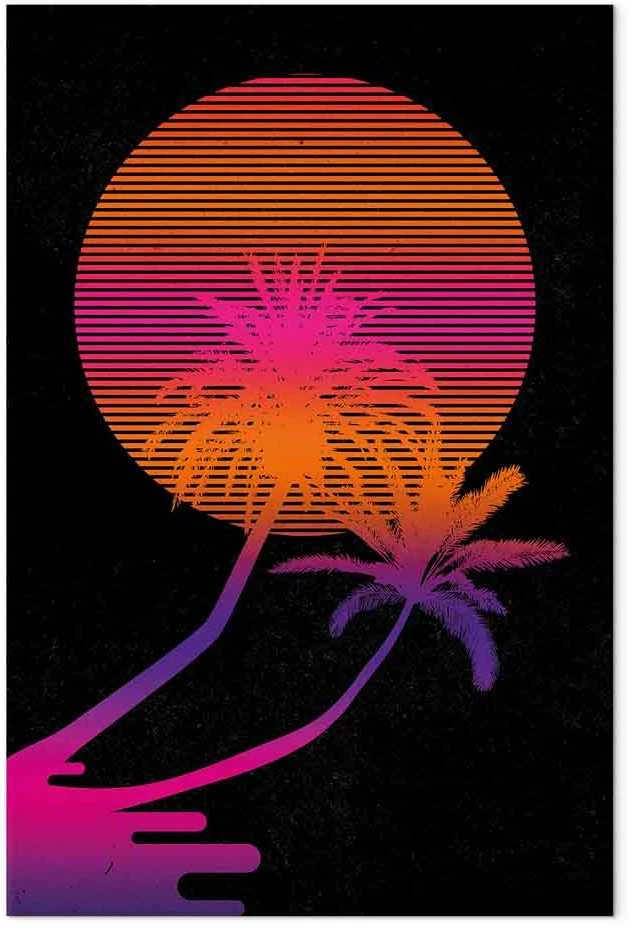 Artgeist Paveikslas - Palm at Sunrise (1 Part) Vertical