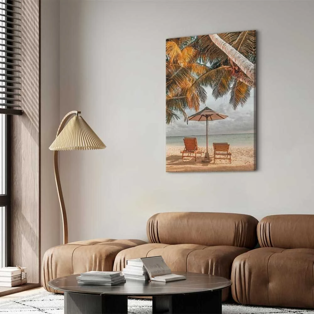 Artgeist Paveikslas - Palm Umbrella (1 Part) Vertical
