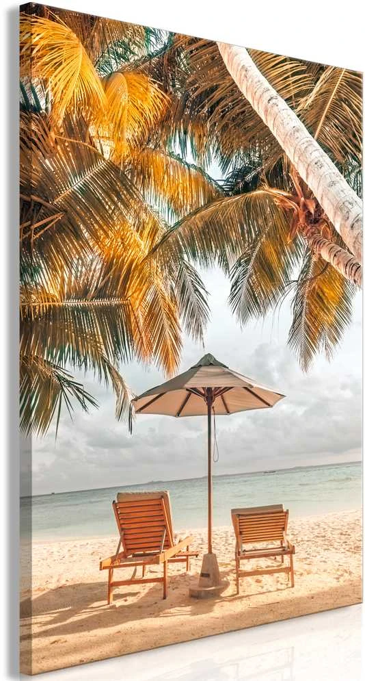 Artgeist Paveikslas - Palm Umbrella (1 Part) Vertical