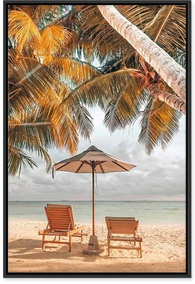 Artgeist Paveikslas - Palm Umbrella (1 Part) Vertical