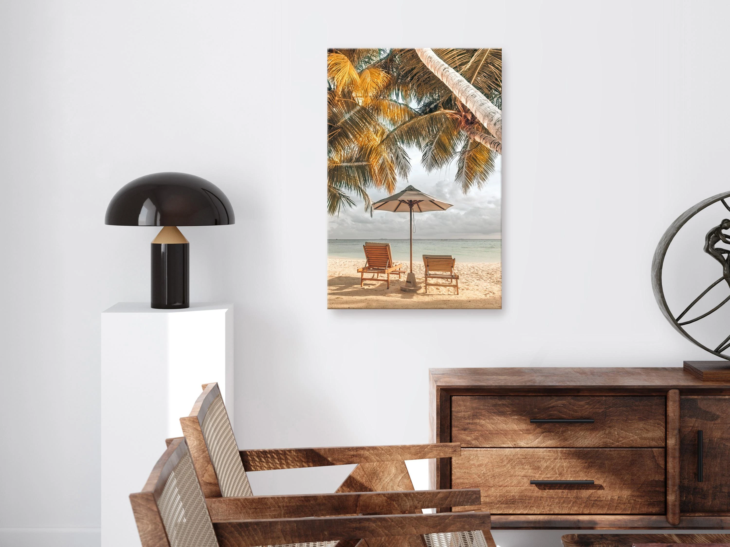 Artgeist Paveikslas - Palm Umbrella (1 Part) Vertical