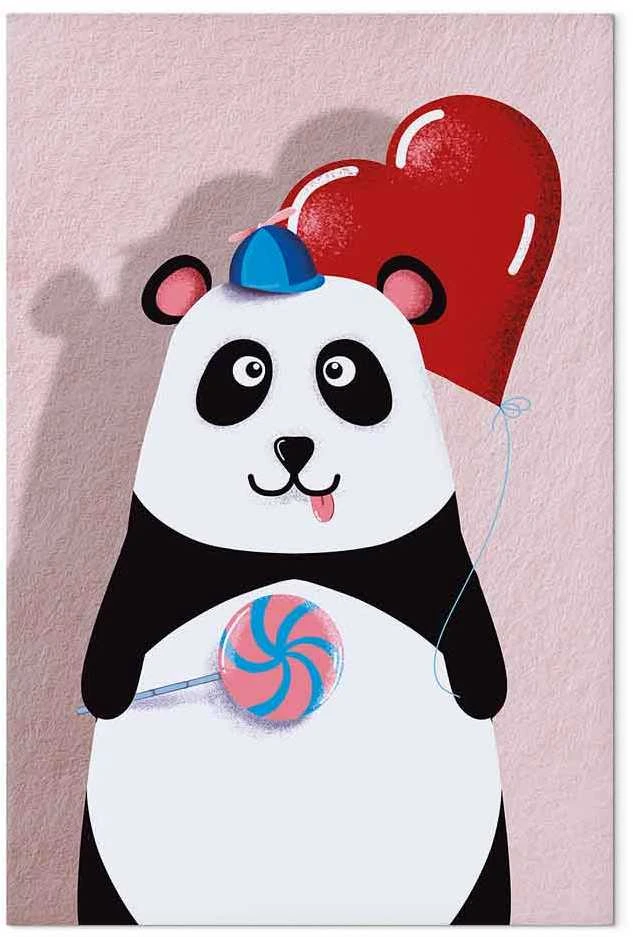 Artgeist Paveikslas - Panda with a Balloon (1 Part) Vertical