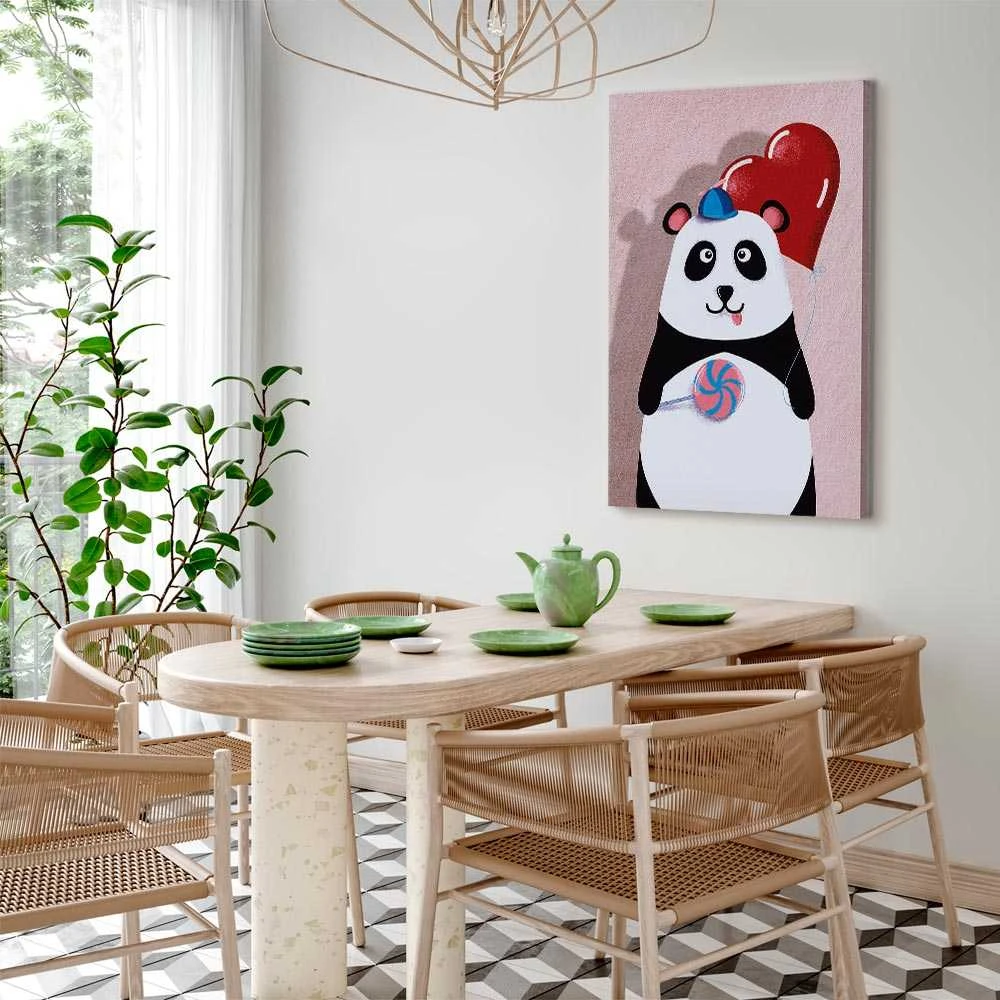 Artgeist Paveikslas - Panda with a Balloon (1 Part) Vertical