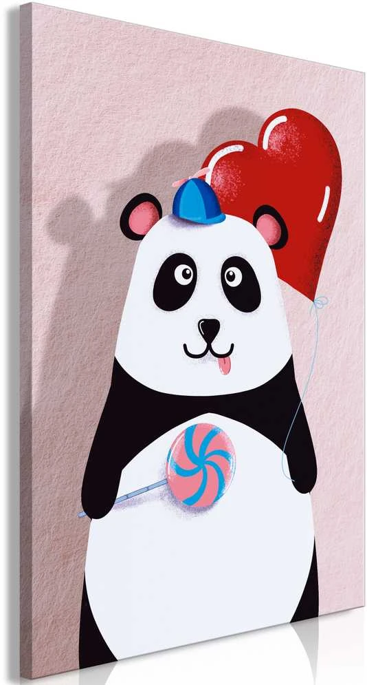 Artgeist Paveikslas - Panda with a Balloon (1 Part) Vertical