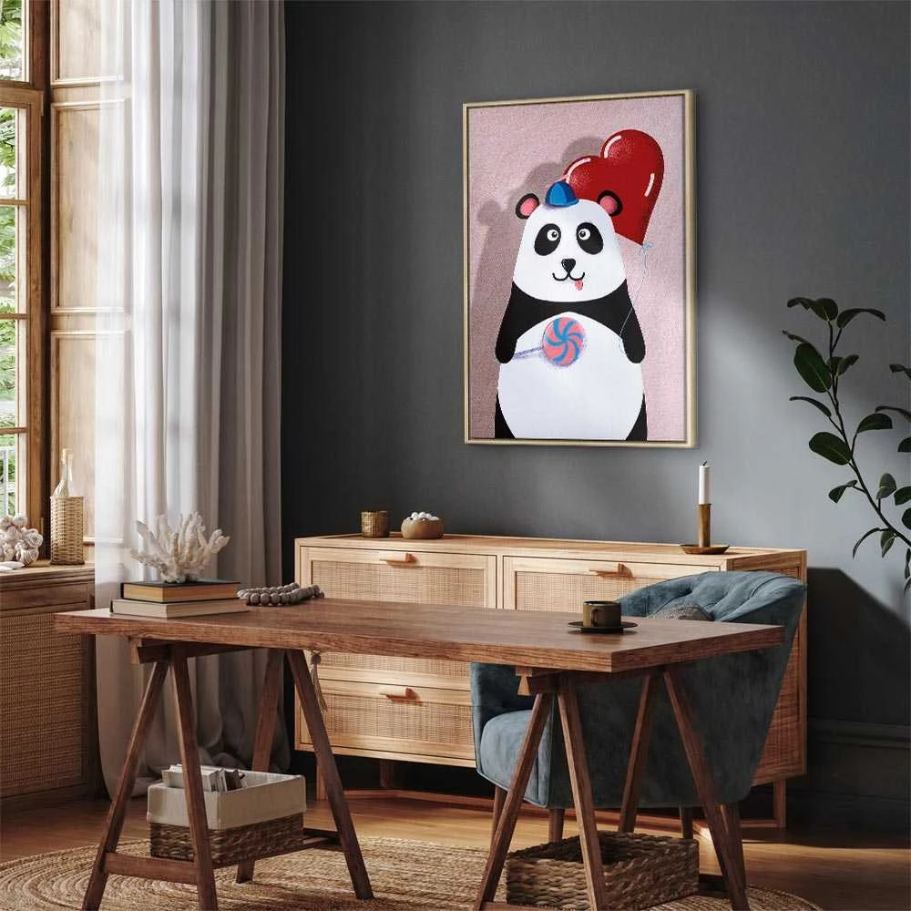 Artgeist Paveikslas - Panda with a Balloon (1 Part) Vertical