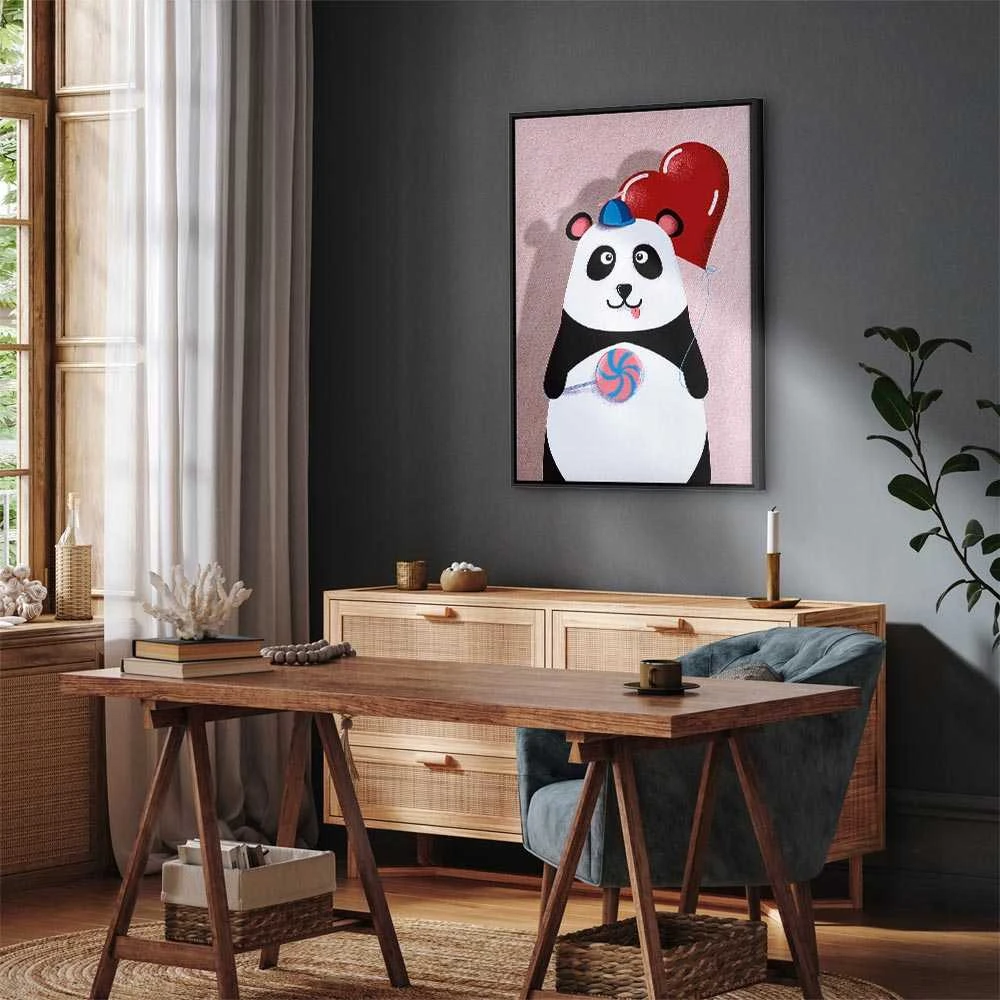 Artgeist Paveikslas - Panda with a Balloon (1 Part) Vertical