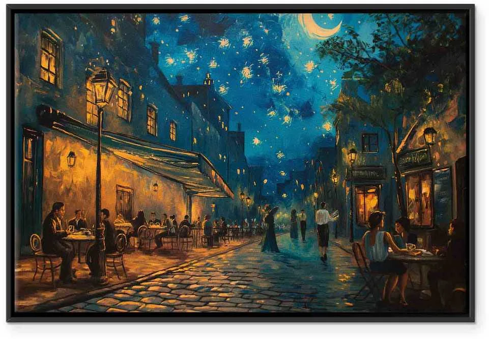 Artgeist Paveikslas - Paris street – a painting inspired by Vincent van Gogh's style