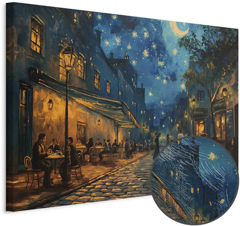 Artgeist Paveikslas - Paris street – a painting inspired by Vincent van Gogh's style