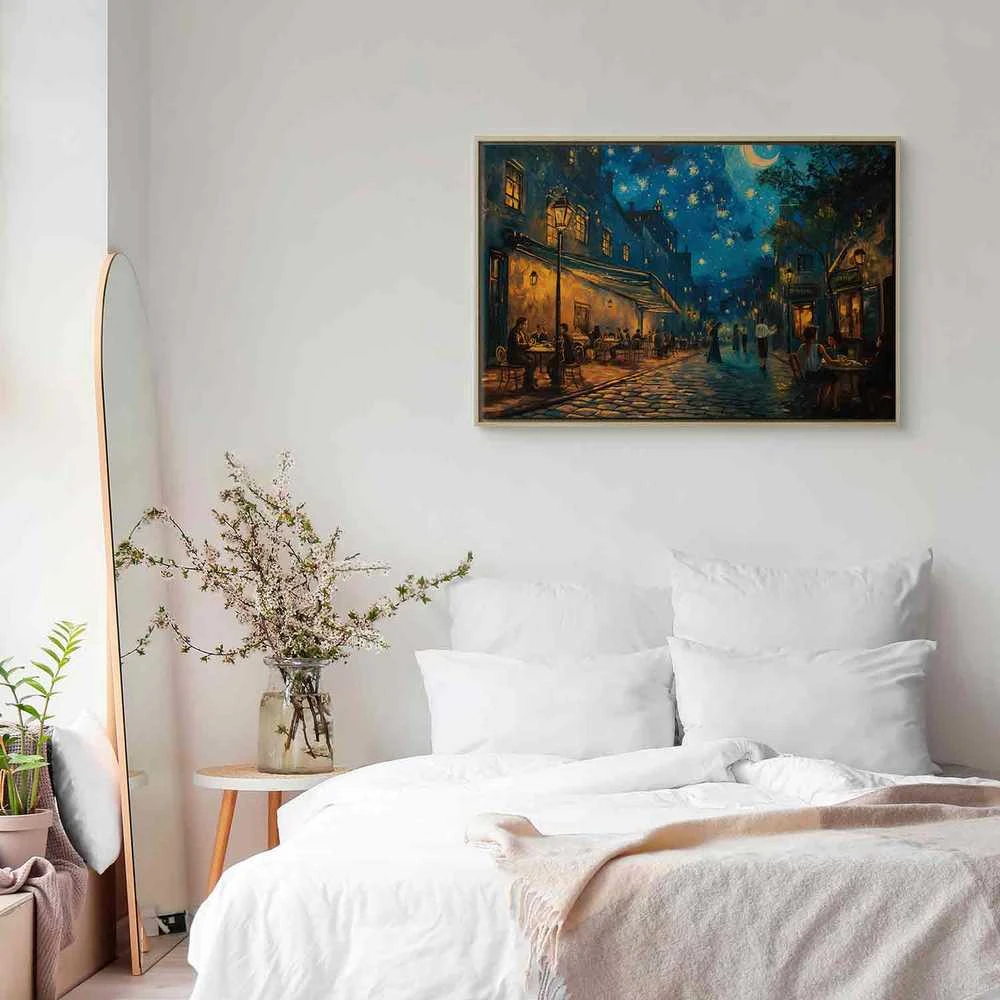 Artgeist Paveikslas - Paris street – a painting inspired by Vincent van Gogh's style