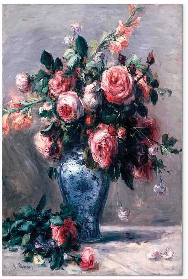 Artgeist Paveikslas - Pierre-Auguste Renoir – Vase of Roses