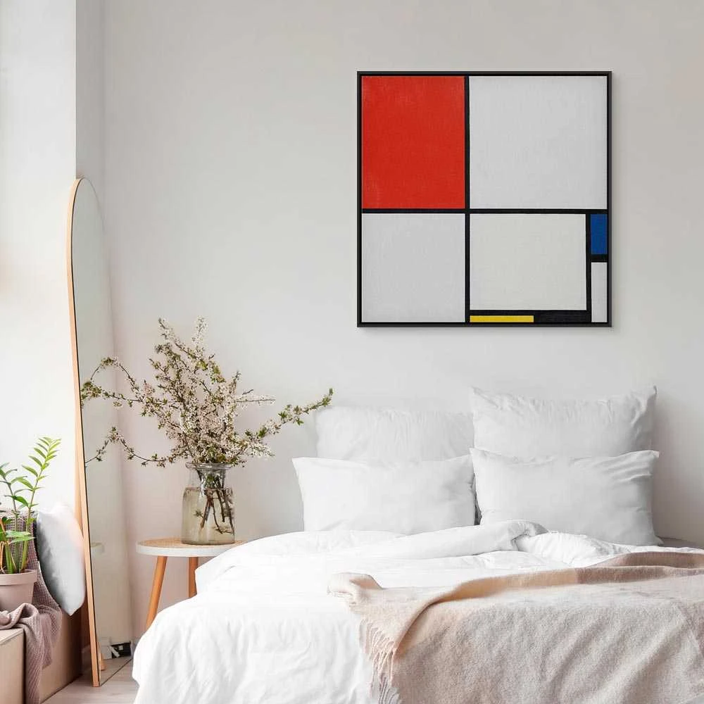Artgeist Paveikslas - Piet Mondrian – Composition No. III, with red, mėlynas, yellow and juodas