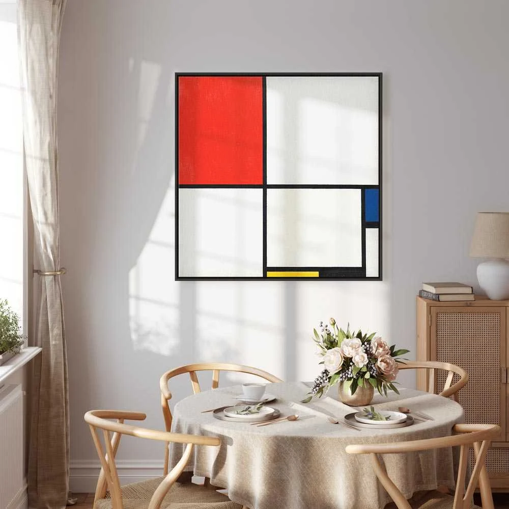 Artgeist Paveikslas - Piet Mondrian – Composition No. III, with red, mėlynas, yellow and juodas