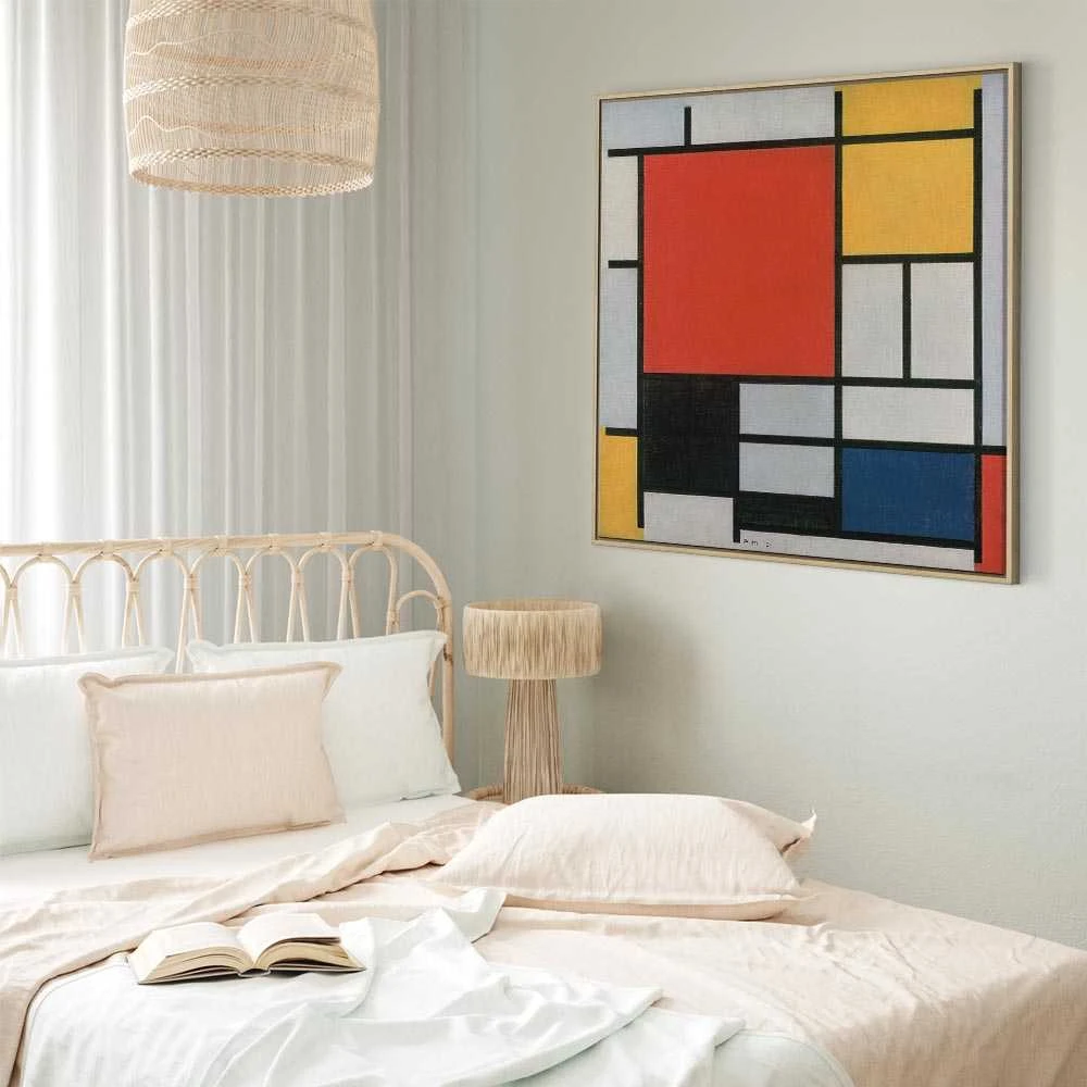 Artgeist Paveikslas - Piet Mondrian – Composition with red, yellow. mėlynas and juodas