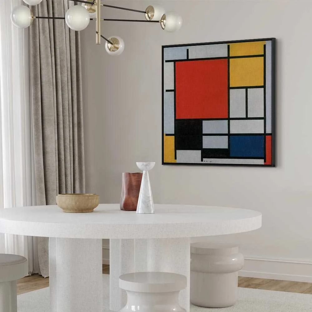 Artgeist Paveikslas - Piet Mondrian – Composition with red, yellow. mėlynas and juodas