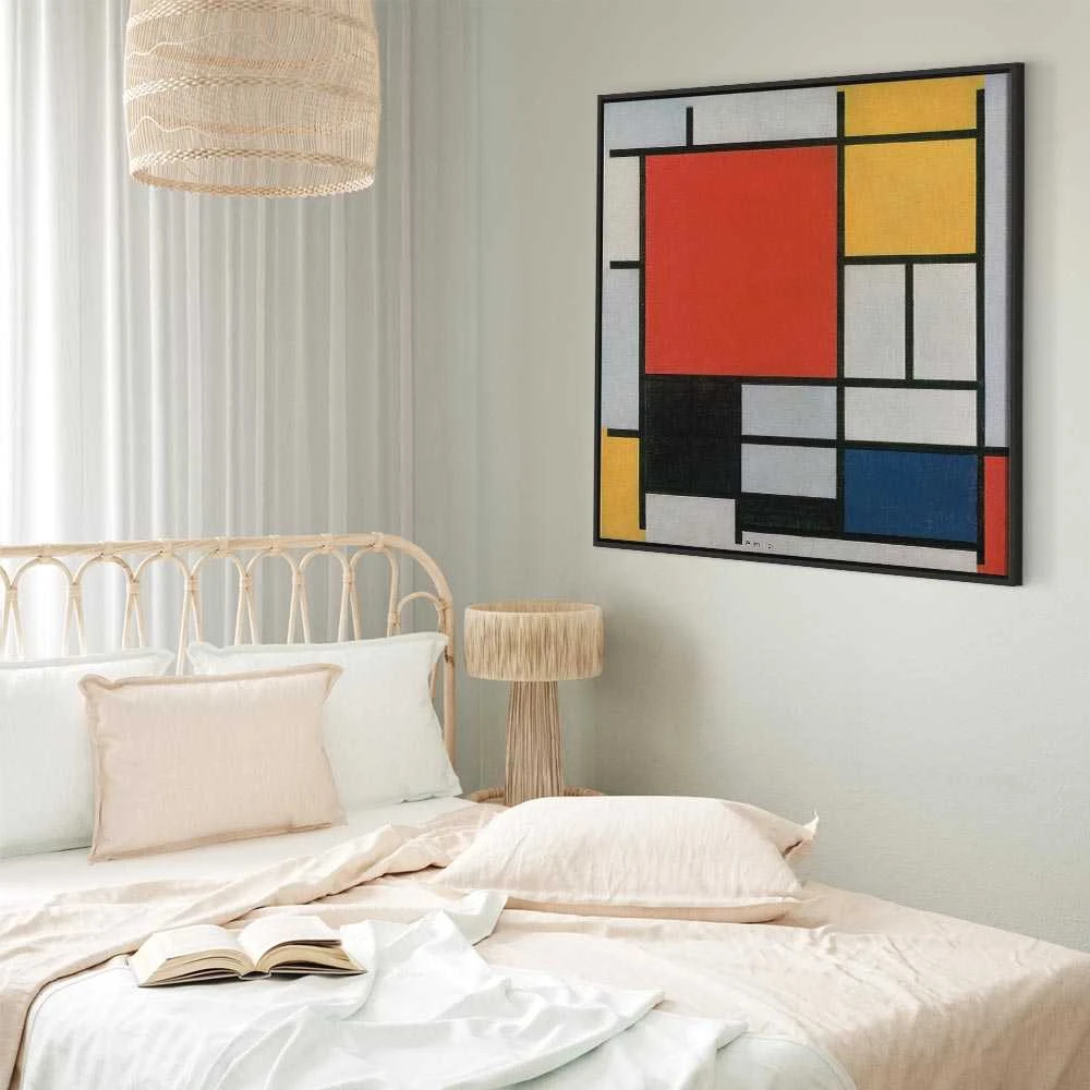 Artgeist Paveikslas - Piet Mondrian – Composition with red, yellow. mėlynas and juodas