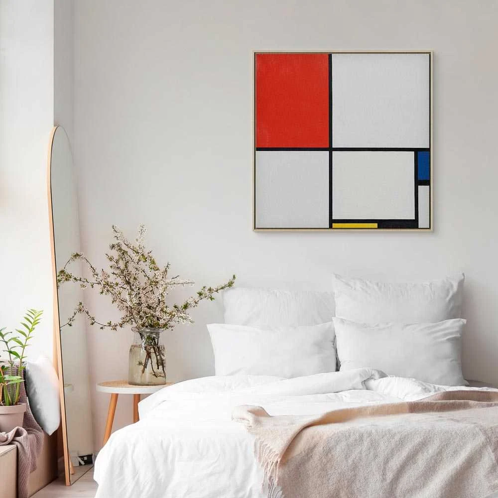 Artgeist Paveikslas - Piet Mondrian – Composition No. III, with red, mėlynas, yellow and juodas