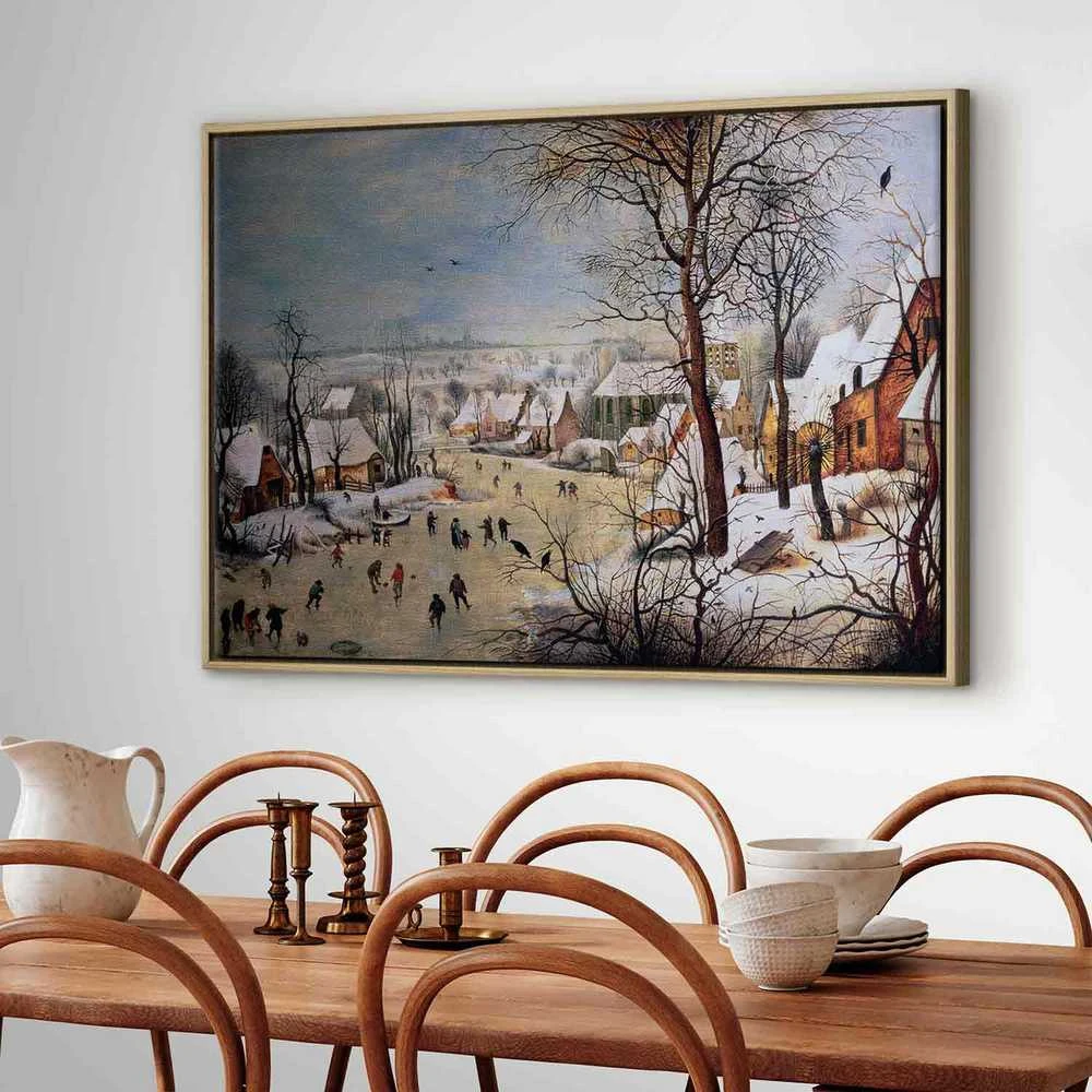Artgeist Paveikslas - Pieter Bruegel the Elder – Winter Landscape with Birdtrap