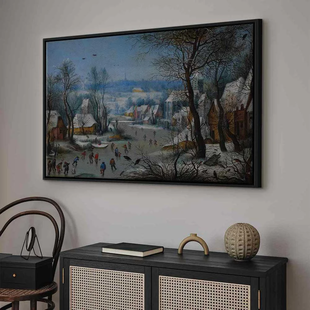 Artgeist Paveikslas - Pieter Brueghel the Younger – Winter Landscape with a Bird Trap