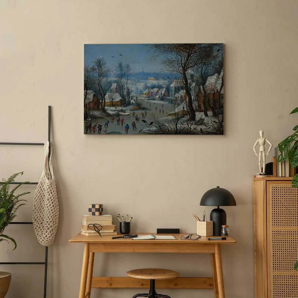Artgeist Paveikslas - Pieter Brueghel the Younger – Winter Landscape with a Bird Trap