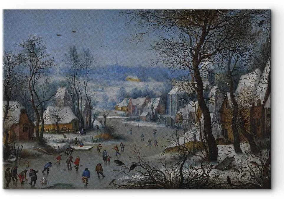 Artgeist Paveikslas - Pieter Brueghel the Younger – Winter Landscape with a Bird Trap