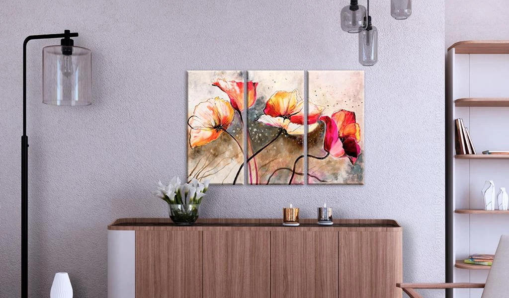 Artgeist Paveikslas - Poppies lashed by the wind