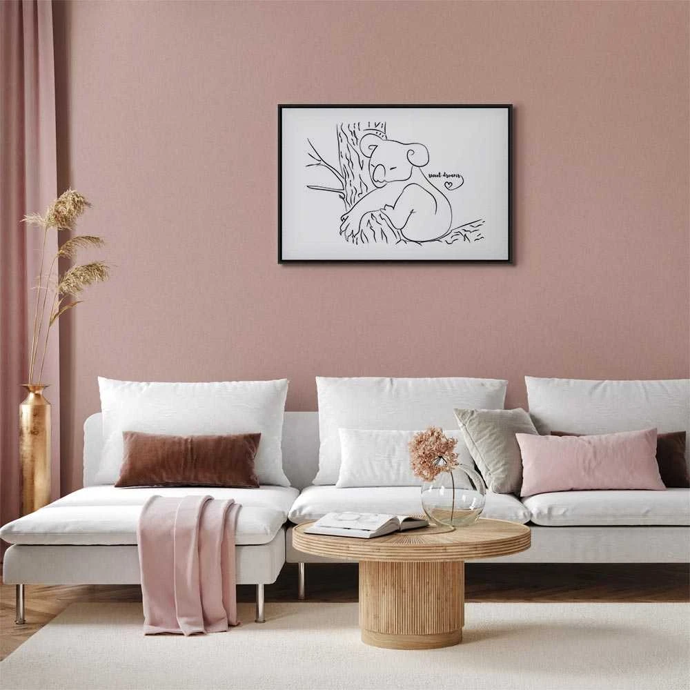 Artgeist Paveikslas - Quiet Charm of Nature (1-part) - Sleeping Koala in Juodas and Baltas
