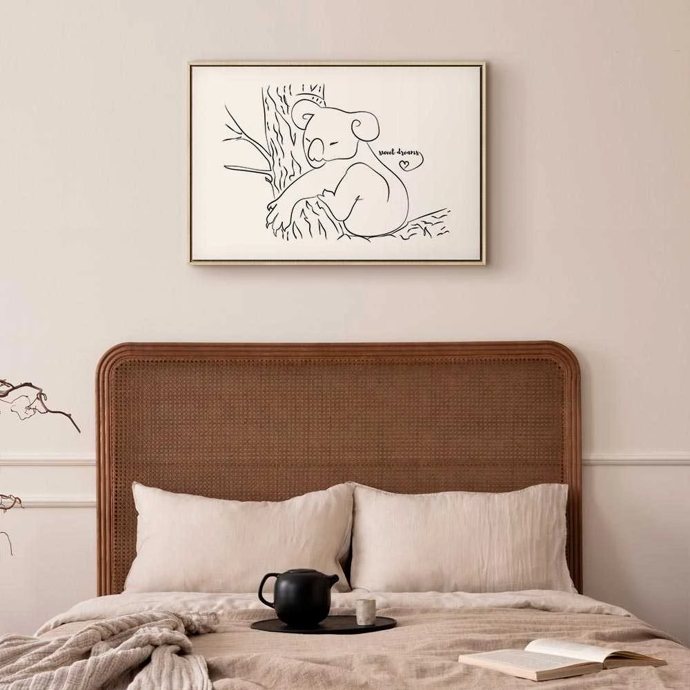 Artgeist Paveikslas - Quiet Charm of Nature (1-part) - Sleeping Koala in Juodas and Baltas