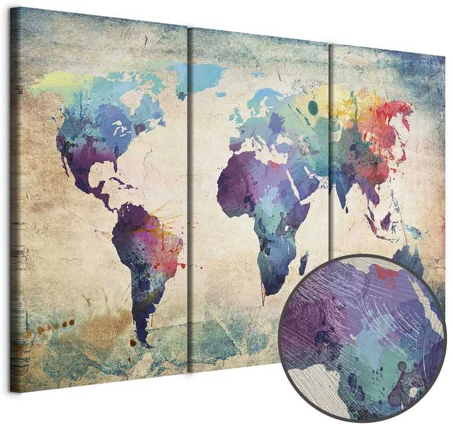 Artgeist Paveikslas - Rainbow Map (triptych)