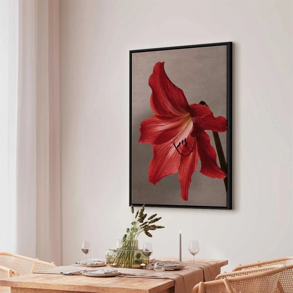 Artgeist Paveikslas - Raudona Flower (1 Part) Vertical