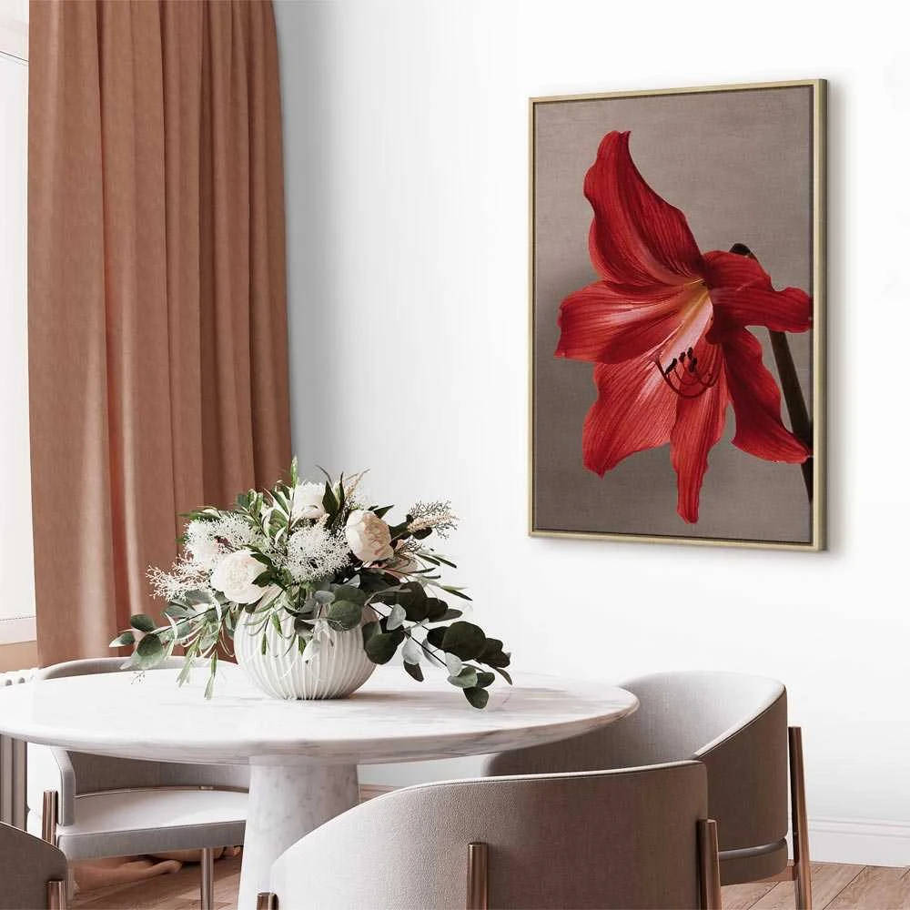 Artgeist Paveikslas - Raudona Flower (1 Part) Vertical