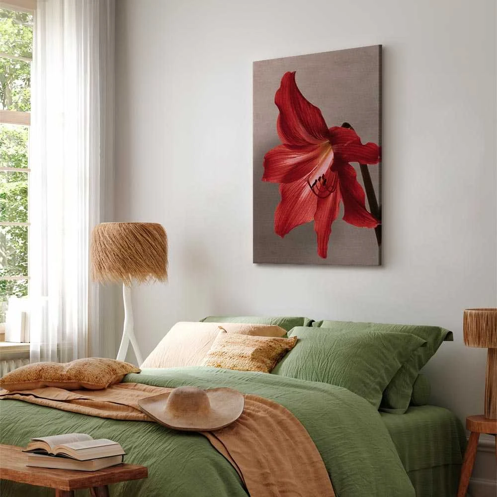 Artgeist Paveikslas - Raudona Flower (1 Part) Vertical