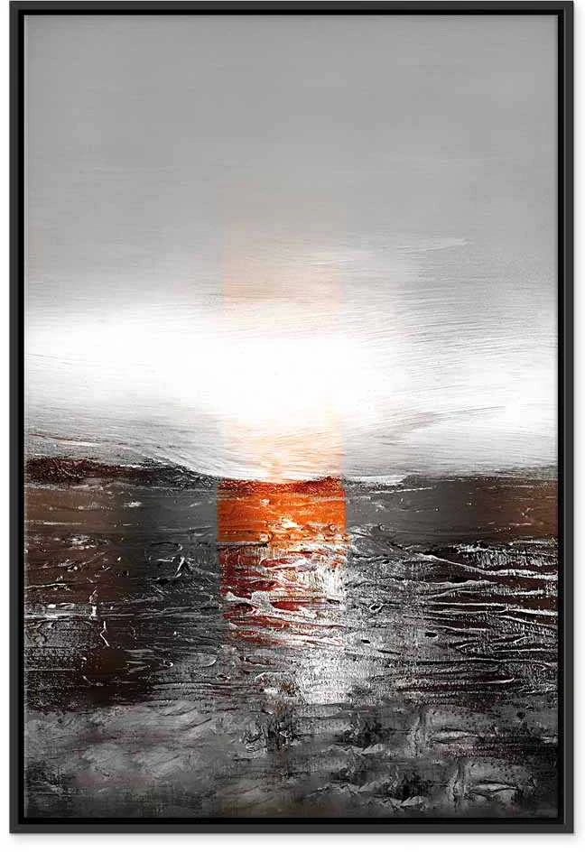 Artgeist Paveikslas - Reflection of Colors (1-part) - Sunset in Painted Abstract Background