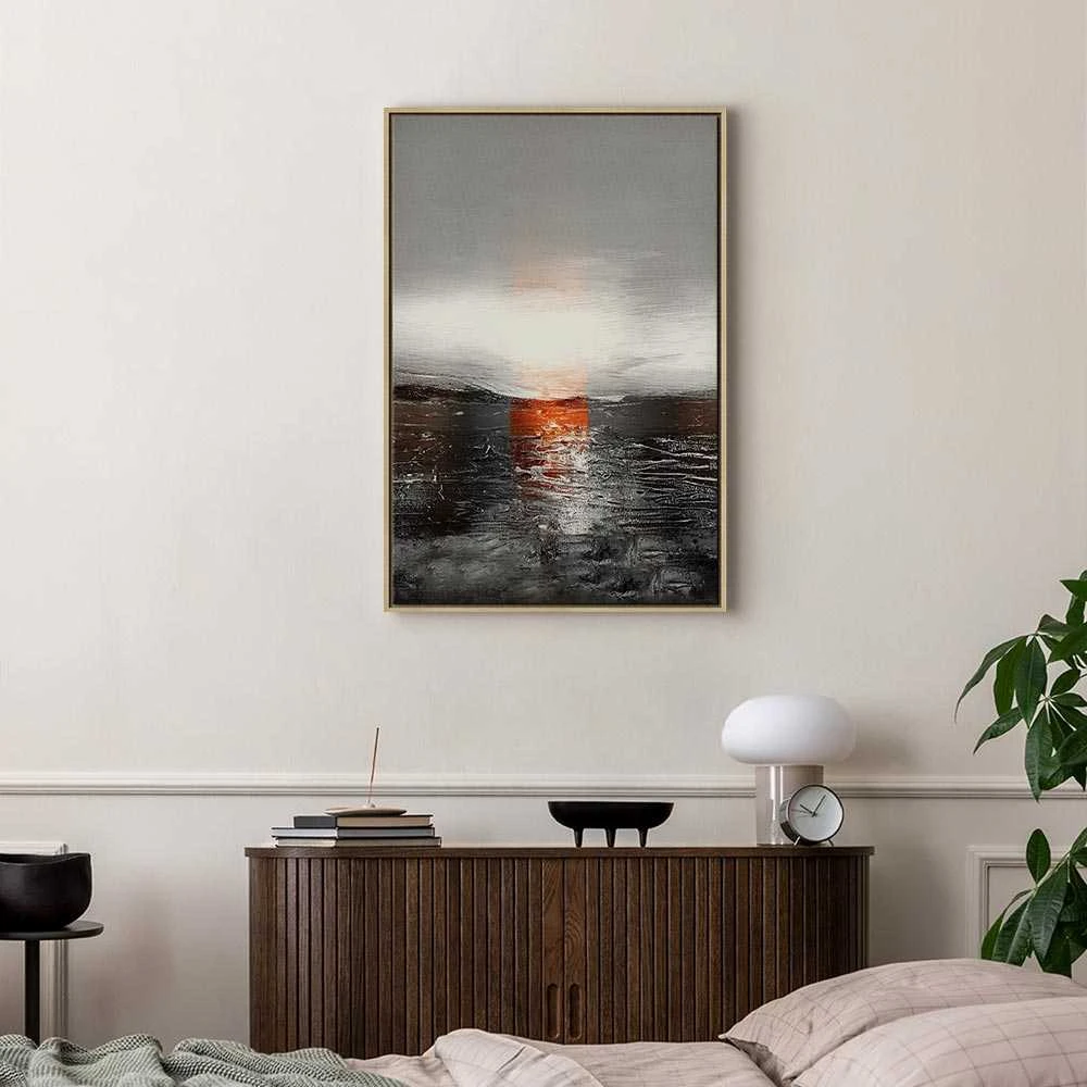 Artgeist Paveikslas - Reflection of Colors (1-part) - Sunset in Painted Abstract Background
