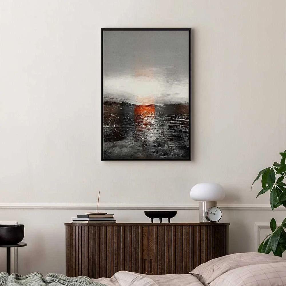 Artgeist Paveikslas - Reflection of Colors (1-part) - Sunset in Painted Abstract Background