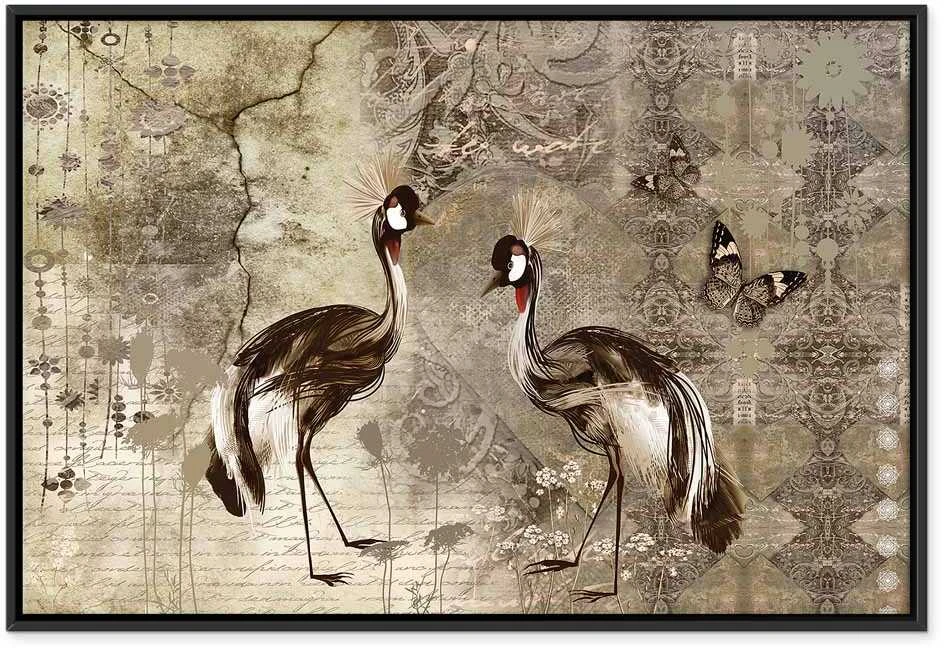 Artgeist Paveikslas - Retro Cranes (1 Part) Wide