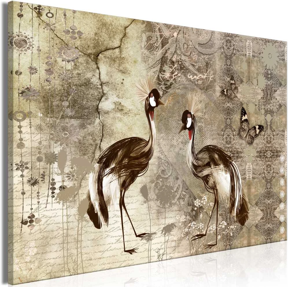 Artgeist Paveikslas - Retro Cranes (1 Part) Wide