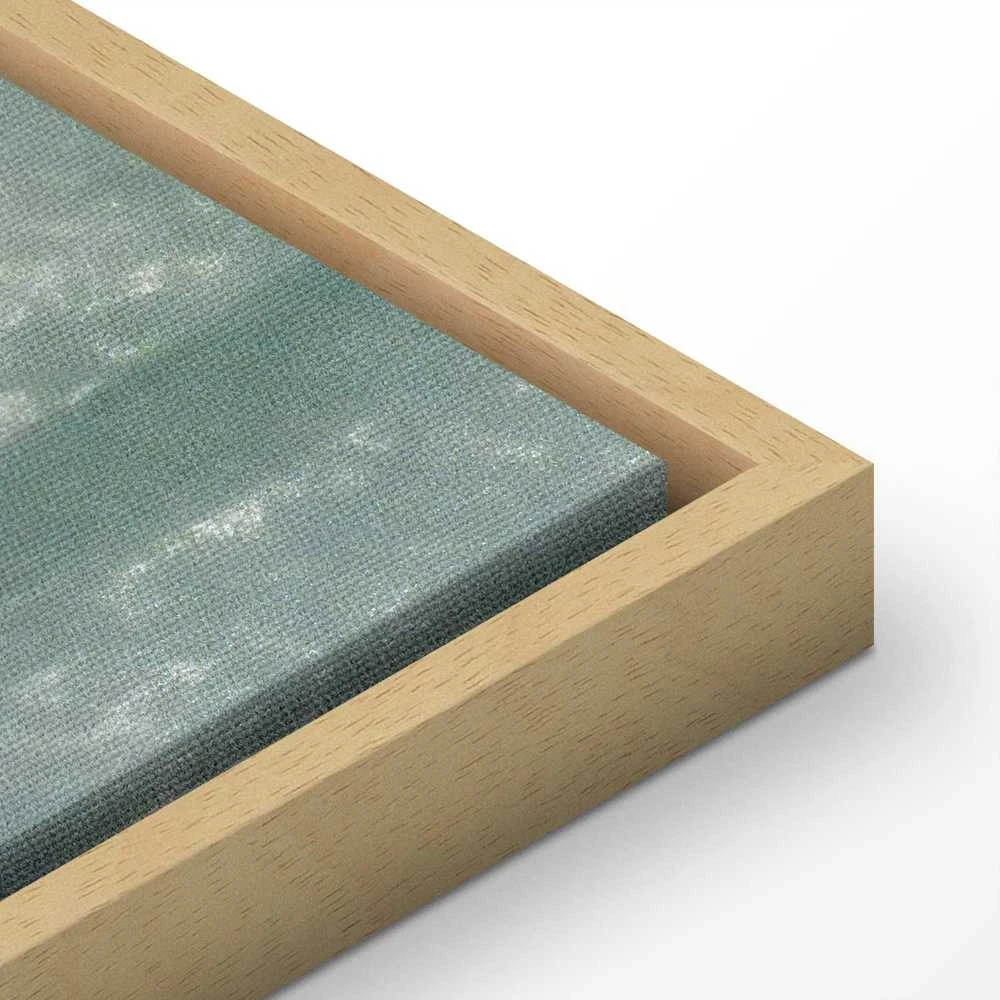 Artgeist Paveikslas - Retro Landscape Grove Trees and Pond in Patinated Shades of Žalias