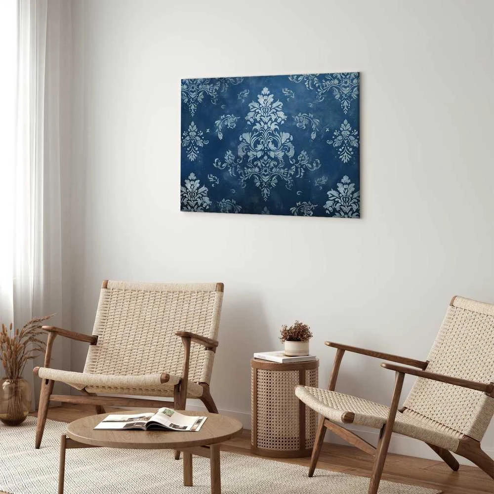 Artgeist Paveikslas - Retro Ornament Decorative Motif in Worn Blues