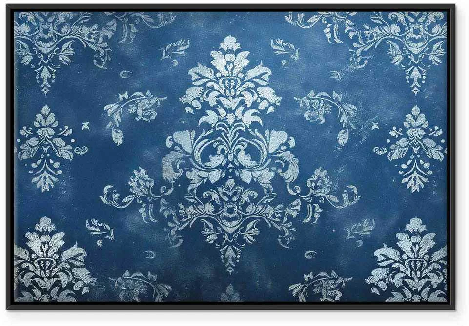 Artgeist Paveikslas - Retro Ornament Decorative Motif in Worn Blues
