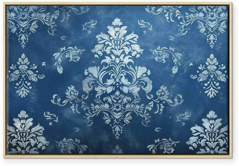 Artgeist Paveikslas - Retro Ornament Decorative Motif in Worn Blues