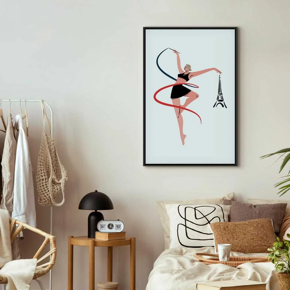 Artgeist Paveikslas - Rhythmic Gymnastics - Illustration of a Woman With a Ribbon