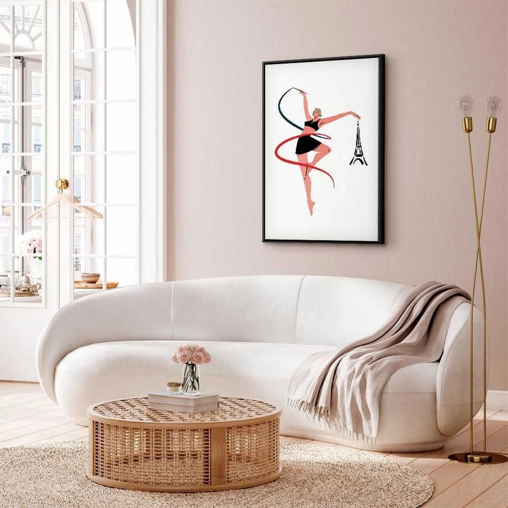 Artgeist Paveikslas - Rhythmic Gymnastics - Illustration of a Woman With a Ribbon